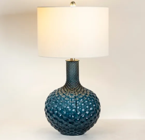 Blue Tinted Bubble Gourd Table Lamp-Kirkland's Home New