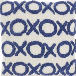 Blue Tufted Xoxo Cotton Throw Pillow-Kirkland's Home Hot