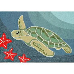 Blue Turtle Scatter Rug-Kirkland's Home Hot