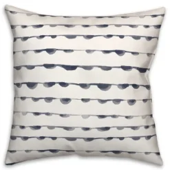Blue Watercolor Dot Chain Pattern Pillow-Kirkland's Home Clearance