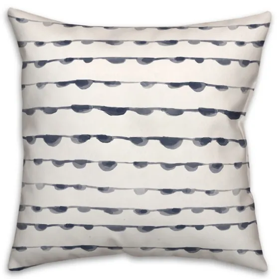 Blue Watercolor Dot Chain Pattern Pillow-Kirkland's Home Clearance