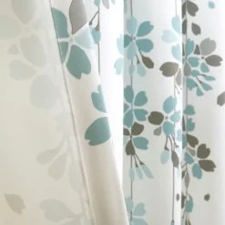 Blue Weeping Flower Curtain Panel Set, 95 In.-Kirkland's Home Store