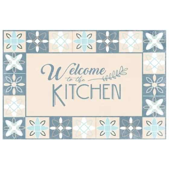 Blue Welcome To The Kitchen Floor Mat, 24X36-Kirkland's Home Online