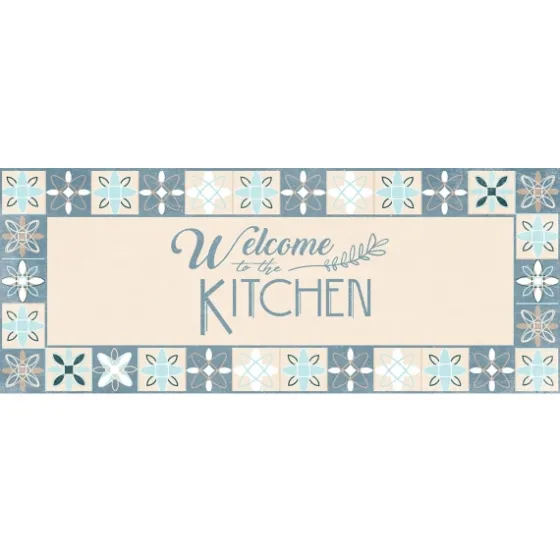 Blue Welcome To The Kitchen Floor Mat, 24X60-Kirkland's Home New