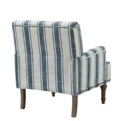 Blue White Stripe Upholstered Accent Chair-Kirkland's Home Online