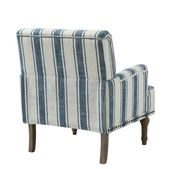 Blue White Stripe Upholstered Accent Chair-Kirkland's Home Online