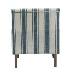 Blue White Stripe Upholstered Accent Chair-Kirkland's Home Online
