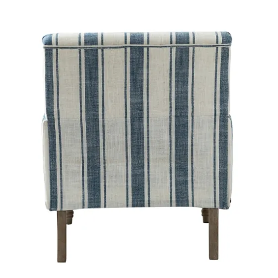 Blue White Stripe Upholstered Accent Chair-Kirkland's Home Online