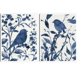 Bluebird Silhouette Canvas Art Prints, Set Of 2-Kirkland's Home Online