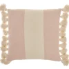 Blush And Ivory Striped Tassel Pillow-Kirkland's Home Hot