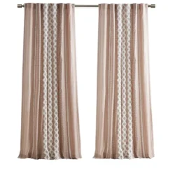 Blush Chenille Stripe Curtain Panel, 84 In.-Kirkland's Home Best
