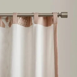 Blush Chenille Stripe Curtain Panel, 84 In.-Kirkland's Home Best