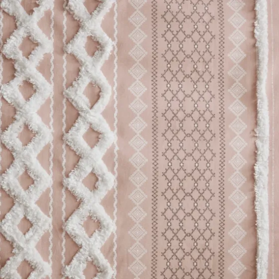 Blush Chenille Stripe Curtain Panel, 84 In.-Kirkland's Home Best