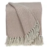 Blush Chevron Cotton Handloomed Tassel Throw-Kirkland's Home Clearance