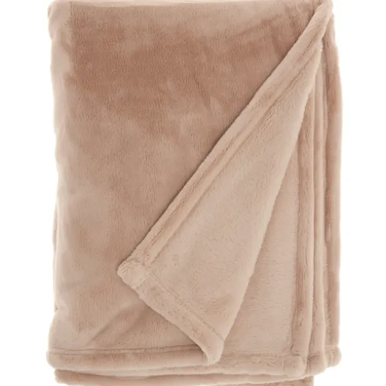 Blush Faux Sheared Mink Throw-Kirkland's Home New
