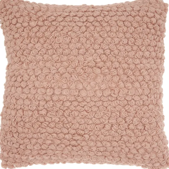 Blush Looped Yarn Wool Pillow-Kirkland's Home Shop
