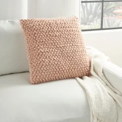 Blush Looped Yarn Wool Pillow-Kirkland's Home Shop