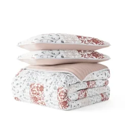 Blush Patchwork Reversible 3-Pc. King Quilt Set-Kirkland's Home Cheap