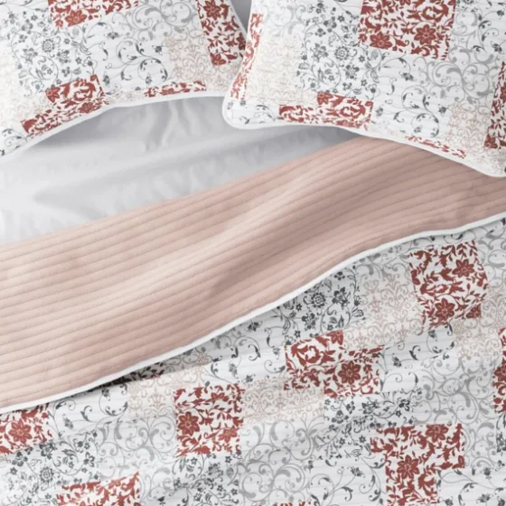 Blush Patchwork Reversible 3-Pc. King Quilt Set-Kirkland's Home Cheap