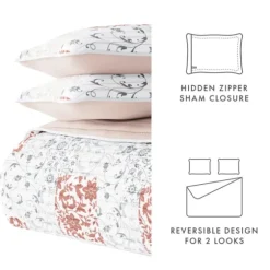 Blush Patchwork Reversible 3-Pc. Queen Quilt Set-Kirkland's Home Discount