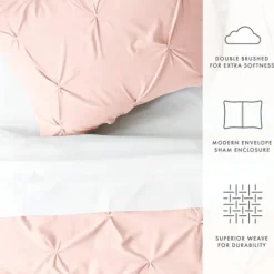 Blush Pinched 2-Pc. Twin Duvet Cover Set-Kirkland's Home Flash Sale