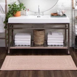 Blush Reversible Cotton Bath Mat, 60 In.-Kirkland's Home Fashion