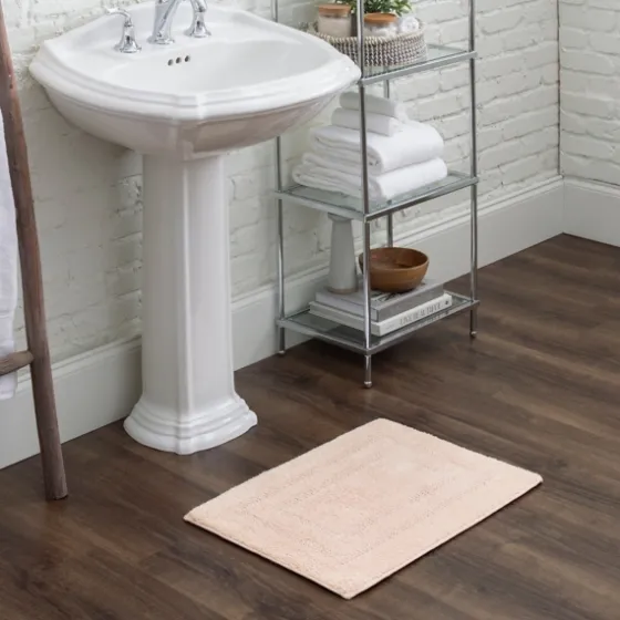Blush Reversible Cotton Bath Mat, 34 In.-Kirkland's Home Flash Sale