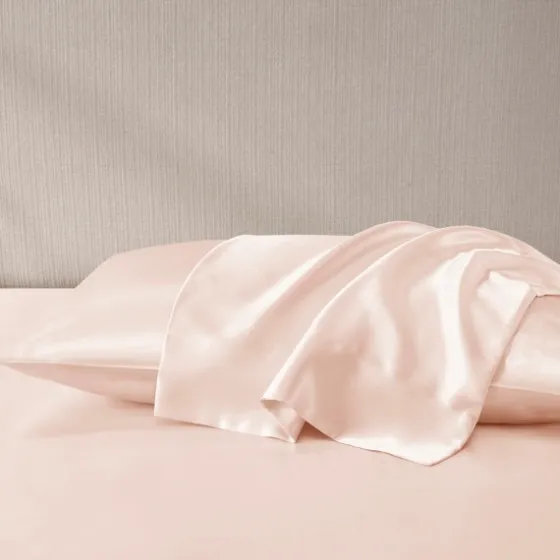 Blush Satin King 2-Pc. Pillow Case Set-Kirkland's Home Cheap