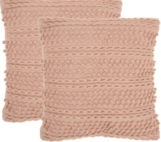 Blush Woven Stripes Throw Pillows, Set Of 2-Kirkland's Home Cheap