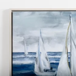 Boats Sail Away Framed Canvas Art Print-Kirkland's Home Clearance