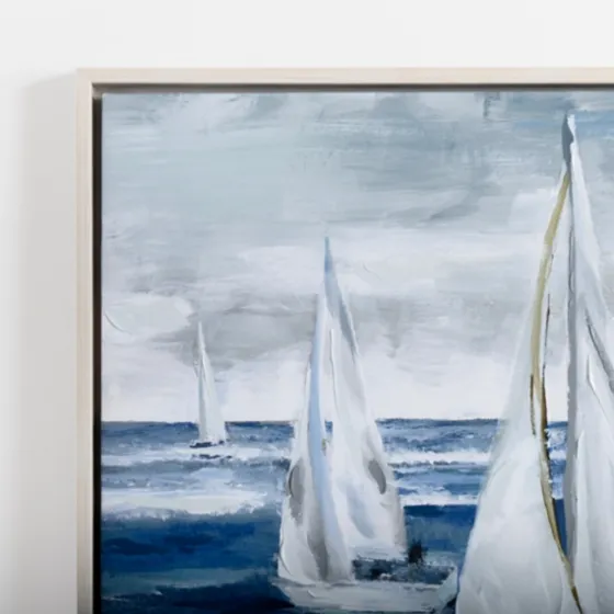 Boats Sail Away Framed Canvas Art Print-Kirkland's Home Clearance