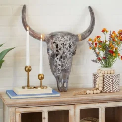 Bohemian Bull Wall Plaque-Kirkland's Home Fashion