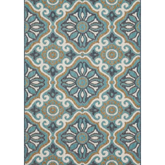 Boho Ikat Indoor/Outdoor Area Rug, 5X7-Kirkland's Home Store