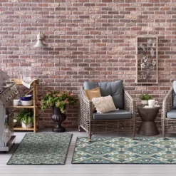 Boho Ikat Indoor/Outdoor Area Rug, 5X7-Kirkland's Home Store