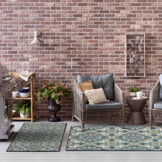 Boho Ikat Indoor/Outdoor Area Rug, 5X7-Kirkland's Home Store
