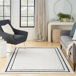 Bordered Indoor/Outdoor Area Rug, 5X7-Kirkland's Home Best Sale