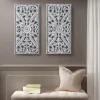 Botanical Wood Carved Panel Wall Plaques, Set Of 2-Kirkland's Home New