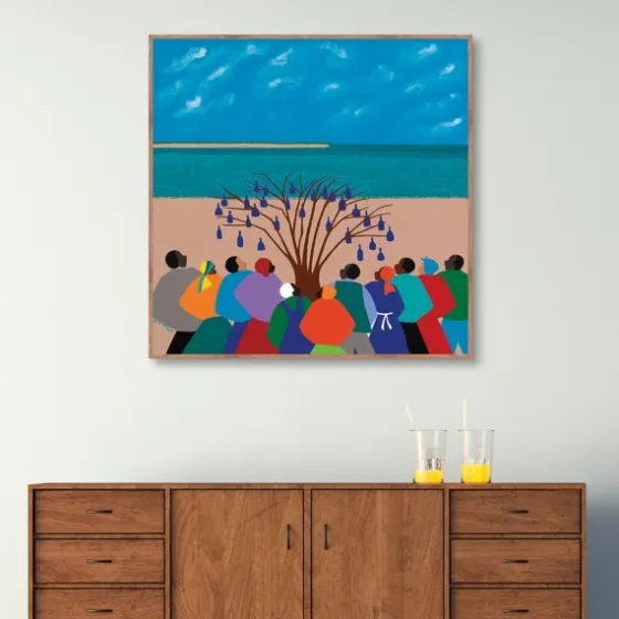 Bottle Tree Gullah Islands Framed Canvas Art Print-Kirkland's Home Best