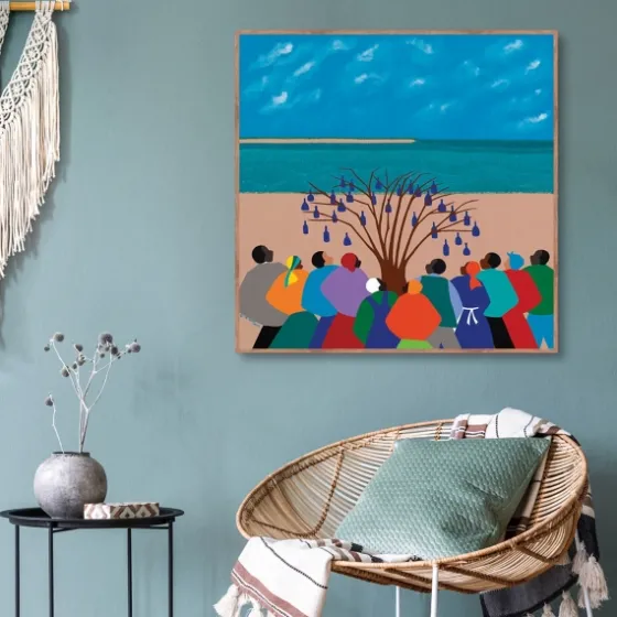 Bottle Tree Gullah Islands Framed Canvas Art Print-Kirkland's Home Best