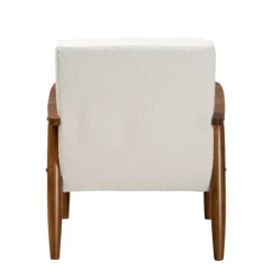 Boucle & Wood Frame Accent Chair-Kirkland's Home Outlet