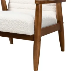 Boucle & Wood Frame Accent Chair-Kirkland's Home Outlet