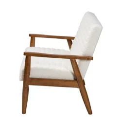 Boucle & Wood Frame Loveseat-Kirkland's Home Shop