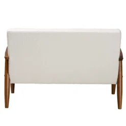 Boucle & Wood Frame Loveseat-Kirkland's Home Shop