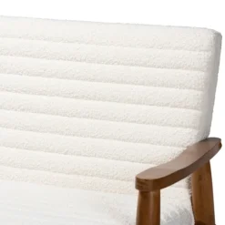 Boucle & Wood Frame Loveseat-Kirkland's Home Shop