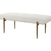 Boucle Seat And Gold Legs Bench-Kirkland's Home Store