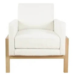 Boucle Wood Frame Accent Chair-Kirkland's Home Flash Sale