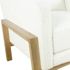 Boucle Wood Frame Accent Chair-Kirkland's Home Flash Sale