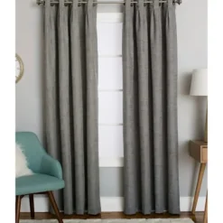 Box Pleated Single Curtain Panel, 84 In.-Kirkland's Home Fashion