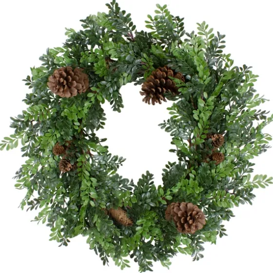 Boxwood Pinecone Christmas Wreath-Kirkland's Home Shop