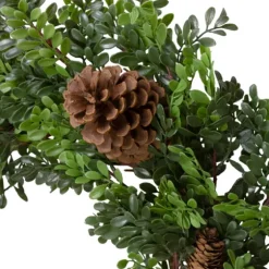 Boxwood Pinecone Christmas Wreath-Kirkland's Home Shop